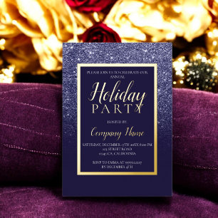 Navy glitter gold business corporate Christmas