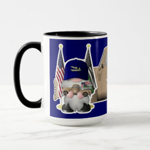 Navy Gnome with Military Truck Mug