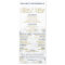 Navy, Gold, and Mint Wedding Program 4" x 9.25"
