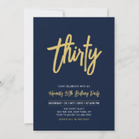 Navy & Gold | Chic Thirty 30th Birthday Party