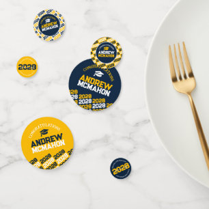 Navy & Gold Class of ANY YEAR Personalised Party Confetti
