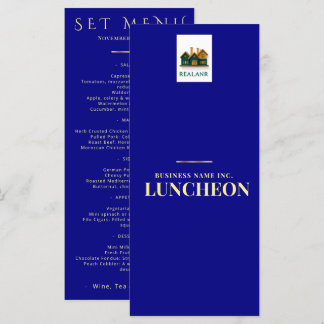 Navy Gold Corporate Business Event Logo Menu