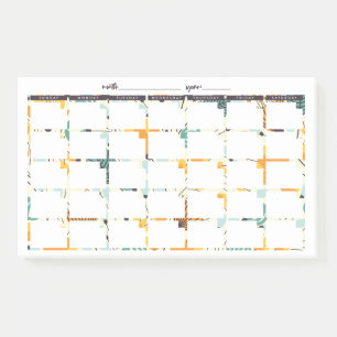 Navy & Gold Floral Post-It Undated Calendar Post-it Notes