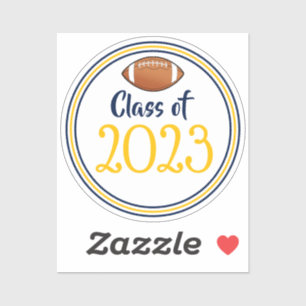 Navy & Gold Football Class Year Graduation