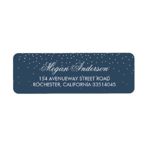 Navy Gold Glitter Wedding