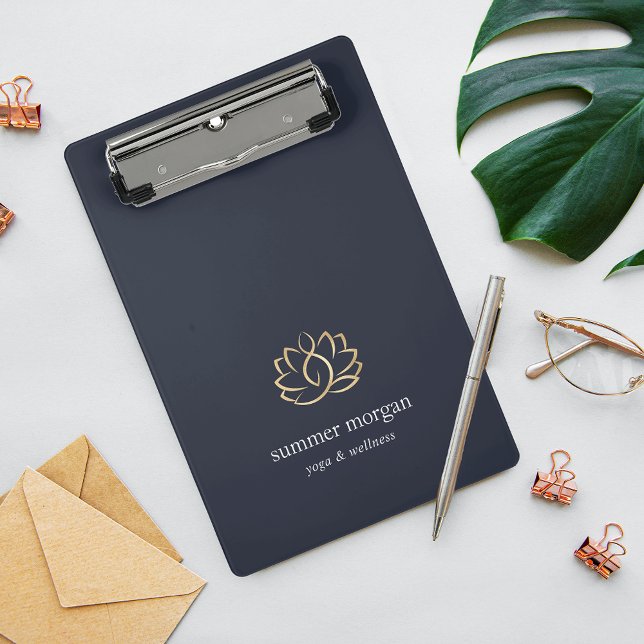 Navy & Gold Lotus Logo Mini Clipboard (Creator Uploaded)