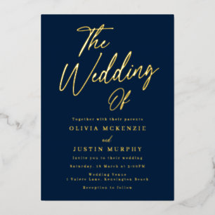 Navy & Gold Modern Wedding Golden