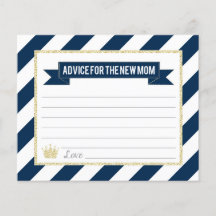 Navy Gold Prince Advice for the New Mum