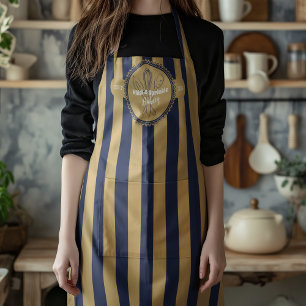 Navy & Gold Whisk Chef Catering Bakery  Apron