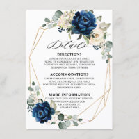 Navy Gold White Champagne Ivory Geometric Details