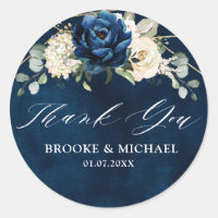 Navy Gold White Champagne Ivory Thank you Classic