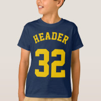 Navy & Golden Yellow Kids | Sports Jersey Design