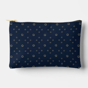 Navy Golden Zinnia Sun Accessory Pouch