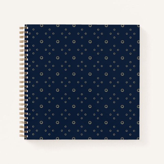 Navy | Golden Zinnia Sun Notebook (Front)