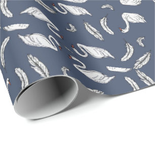 Navy Goose Themed Wrapping Paper