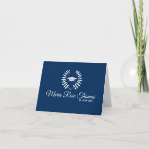 Navy Grad Thank you note  (4.25" x 5.5"), Card