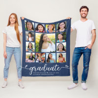 Navy Graduation K–12 Modern Script Photo Collage