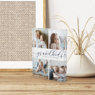 Navy Grandkids Make Life Grand Collage Photo Block