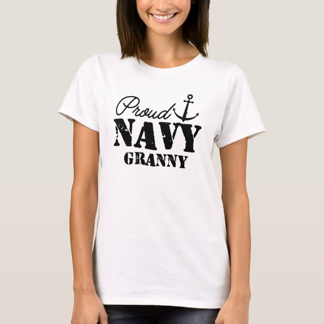 Navy Granny - Proud Navy Granny T-Shirt (Front)