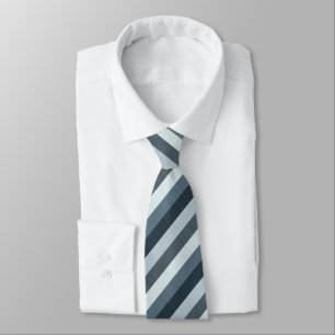 Navy Gray Stripes Tie