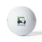 Navy & Green Golf Cart Personalised Golf Balls