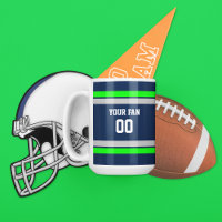 Navy, Green & Grey Football Team Personalised
