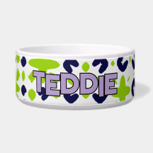 Navy Green Purple Playful Geometric Design
