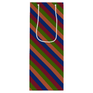 Navy Green Wine Gift Bag