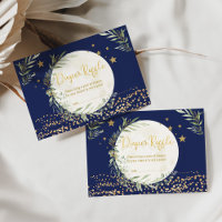 Navy Greenery Gold Moon & Stars Diaper Raffle