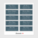 Navy guests names address. Wedding shipping labels<br><div class="desc">Navy shipping address sticker for each guest.</div>