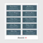 Navy guests names address. Wedding shipping labels<br><div class="desc">Navy shipping address sticker for each guest.</div>