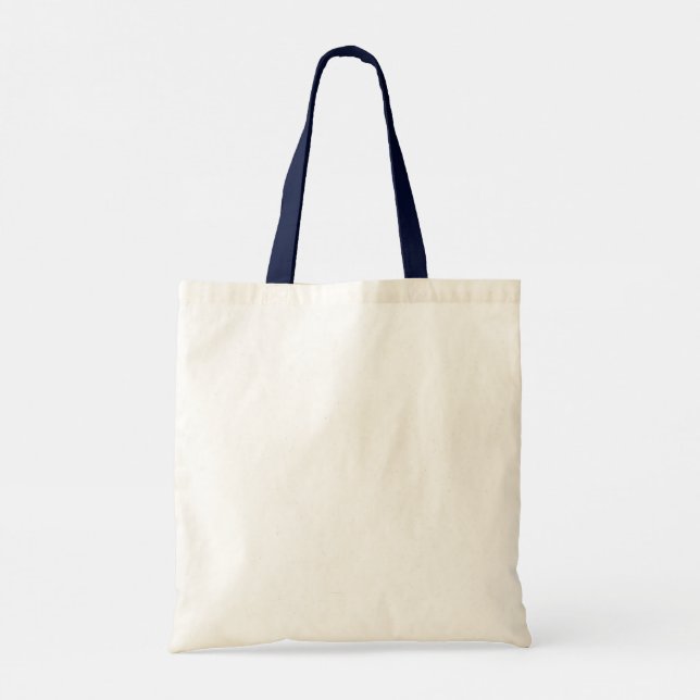 Navy Handle Canvas Tote Bag (Back)