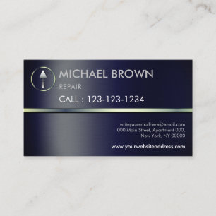 Navy Handyman Construction Metal Repairman Business Card