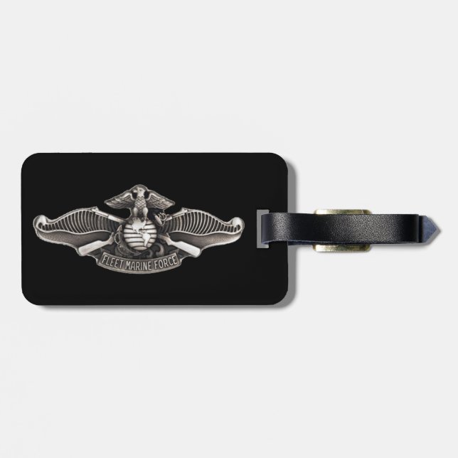 Navy Hospital Corpsman First Class FMF Luggage Tag (Back Horizontal)