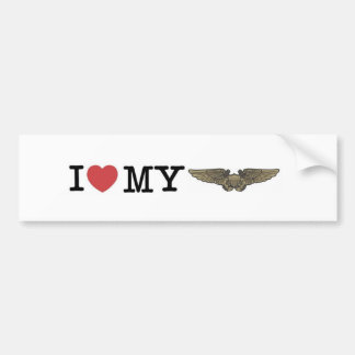 Navy - I heart my NFO Bumper Sticker
