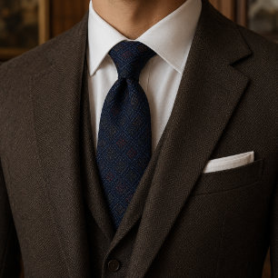 Navy Imperial Dobby Jacquard Tie