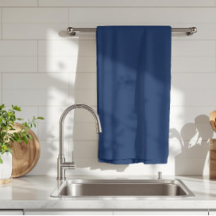 Navy Indigo Solid Colour   Classic and Elegant Tea Towel