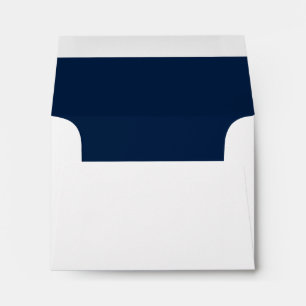 Navy interior Return Address Envelope