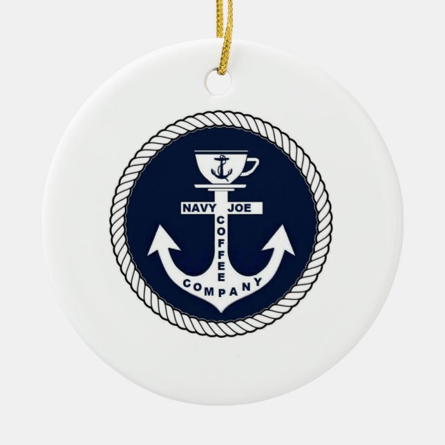 Navy Joe Coffee Company Christmas Ornament (Front)