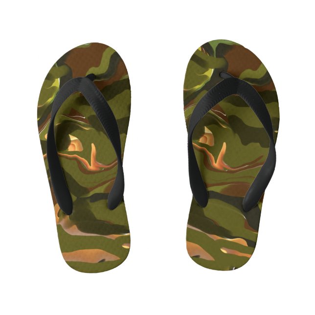 Navy Kid's Flip Flops (Footbed)