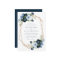 Navy & light blue floral geometric wedding