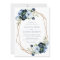 Navy & light blue floral geometric wedding