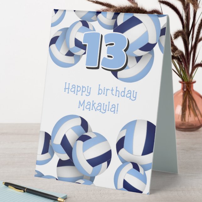 navy light blue volleyballs kids birthday party (In SItu (Table))