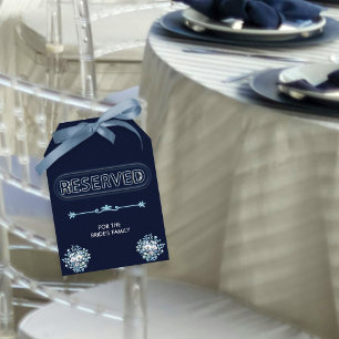Navy & Light Blue Wedding Reserved Seat Large Tag