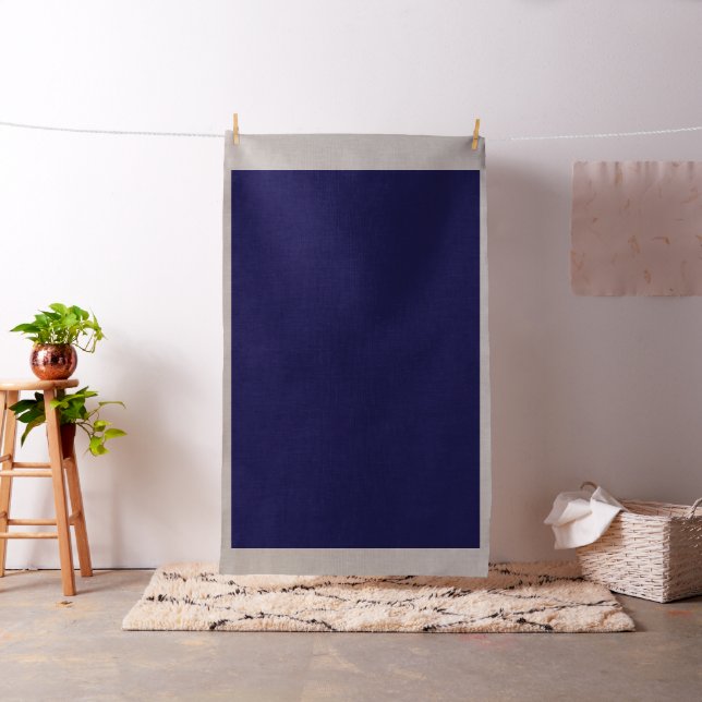 Navy Linen Fabric | Luxury Modern Decor (In Situ)
