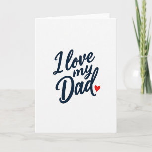 Navy Love Dad Script Card