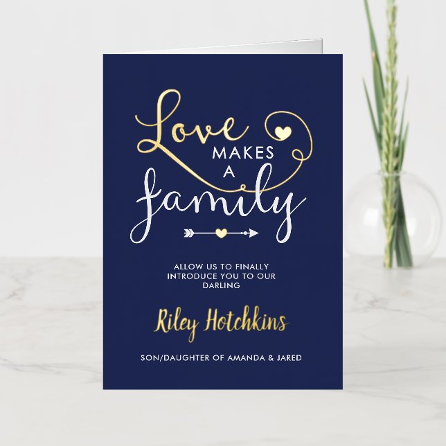 Navy Love Makes A Family Adoption Announcement (Front)