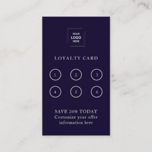 Navy Loyalty Reward Customer Retention Style Card