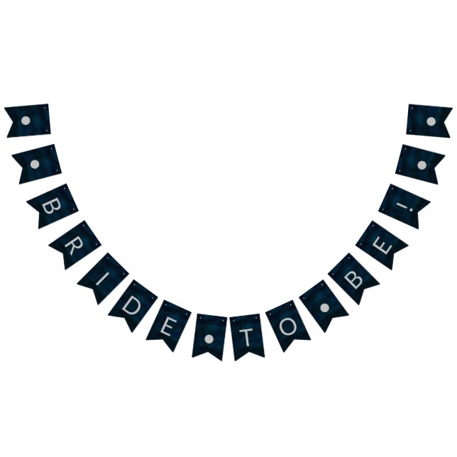 Navy Lustre Dark Blue Bride to Be Bridal Shower Bunting (All)
