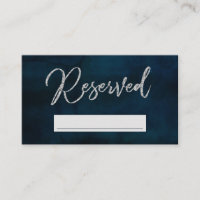 Navy Lustre Silver Blue Reserved Seating Wedding